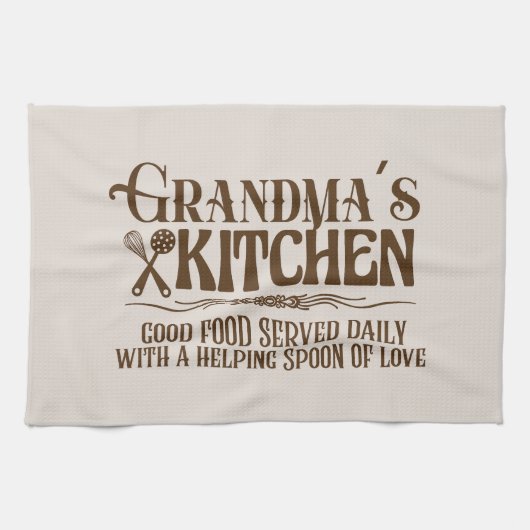 Cute Grandma's kitchen word art  Theedoek (Horizontaal)