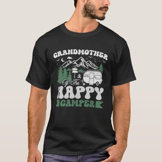 Cute Grandmother Of The Happy Camper Camping Trip T-shirt (Voorkant)