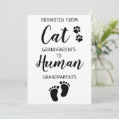 Cute Grandouders Zwangerschap Aankondiging Kaart (Staand voorkant)