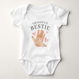 Cute Grandpa's Bestie Heart and Hands Romper