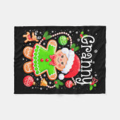 Cute Granny Gingerbread Family Matching Christmas  Fleece Deken (Voorkant (Horizontaal))
