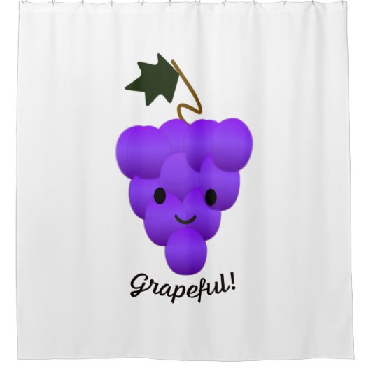 Cute Grapeful Grapes Douchegordijn (Voorkant)
