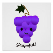 Cute Grapeful Grapes Perfect Poster (Voorkant)