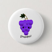 Cute Grapeful Grapes Ronde Button 5,7 Cm (Voorkant)