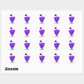 Cute Grapeful Grapes Ronde Sticker (Vel)