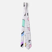 Cute Graph pattern for match teacher White Green Stropdas (Achterkant)