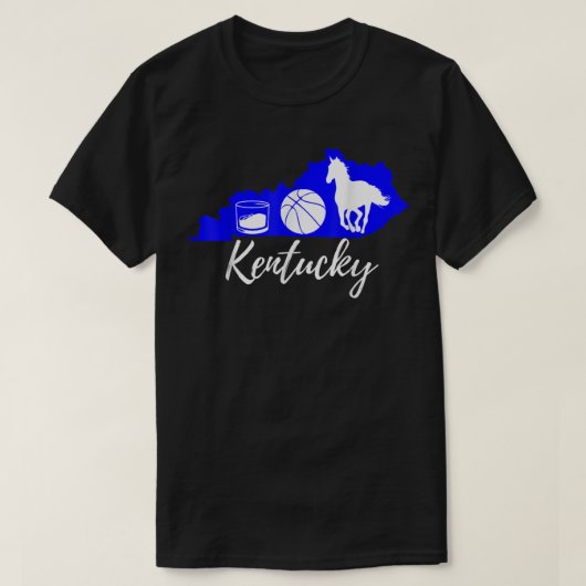 Cute Graphic Bourbon Basketball Horse Kentucky T-S T-shirt (Design voorkant)