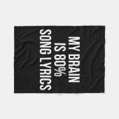 Cute Graphic Design Quote For Music Lover Cool  Fleece Deken (Voorkant (Horizontaal))