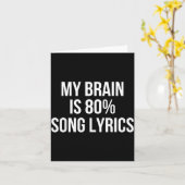 Cute Graphic Design Quote For Music Lover Cool Kaart (Gele Bloem)