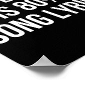 Cute Graphic Design Quote For Music Lover Cool  Poster (Hoek)