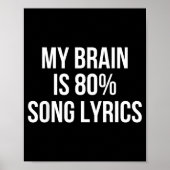 Cute Graphic Design Quote For Music Lover Cool  Poster (Voorkant)