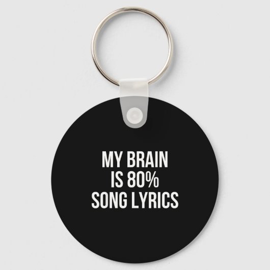 Cute Graphic Design Quote For Music Lover Cool  Sleutelhanger (Voorkant)