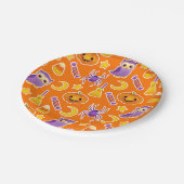 Cute Graphic Halloween Patroon Papieren Bordje (Gekanteld)