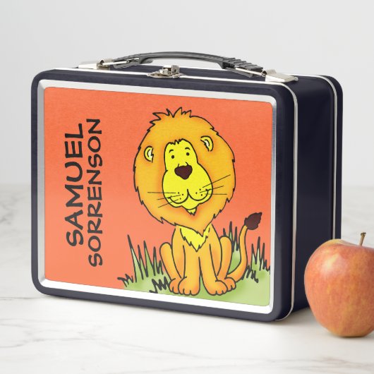Cute graphic Lion kinder, lunchbox genaamd (In situ)