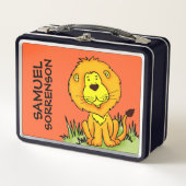 Cute graphic Lion kinder, lunchbox genaamd (Voorkant)