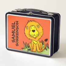 Cute graphic Lion kinder, lunchbox genaamd