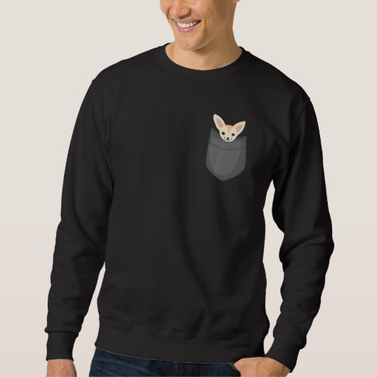 Cute Graphic Pocket Fennec Fox Trui (Voorkant)