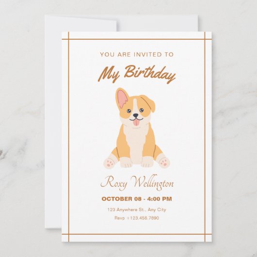 Cute grappdog verjaardag kaart (Voorkant)