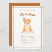 Cute grappdog verjaardag kaart (Voorkant / Achterkant)