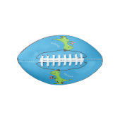Cute grappengroene t rex dinosaur cartoon american football (Voorkant)