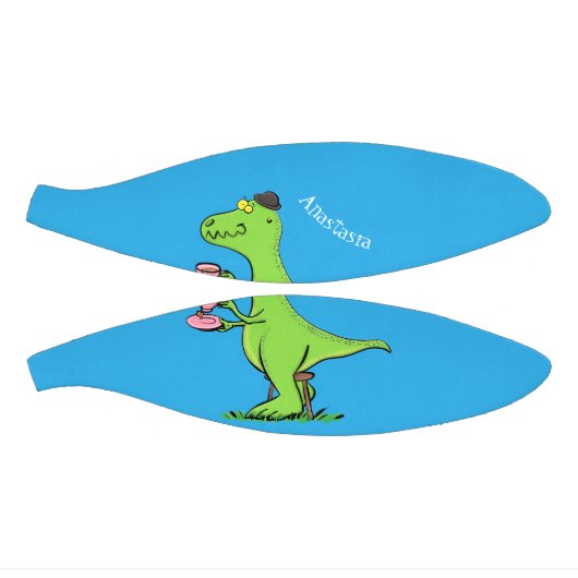 Cute grappengroene t rex dinosaur cartoon basketbal (Panelen)