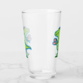 Cute grappengroene t rex dinosaur cartoon glas (Rechts)