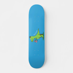 Cute grappengroene t rex dinosaur cartoon persoonlijk skateboard