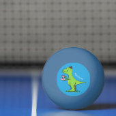 Cute grappengroene t rex dinosaur cartoon pingpongbal (Net)