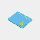 Cute grappengroene t rex dinosaur cartoon post-it® notes (Schuin)