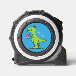 Cute grappengroene t rex dinosaur cartoon rolmaat