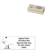 Cute grappengroene t rex dinosaur cartoon rubberstempel (Gestempeld)