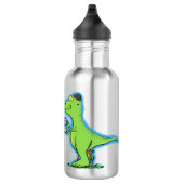 Cute grappengroene t rex dinosaur cartoon waterfles  (Rechts)