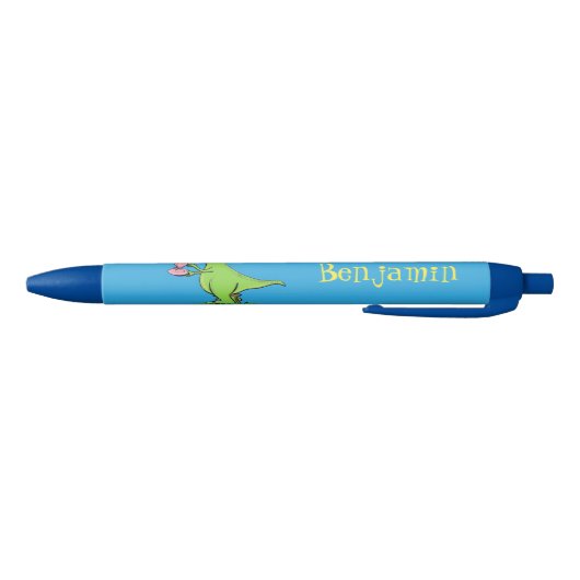 Cute grappengroene t rex dinosaur cartoon zwarte inkt pen (Bodem)