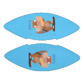 Cute Grappig big cheeks cartoon American Football (Panelen)