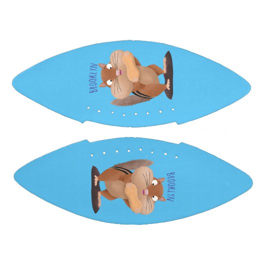 Cute Grappig big cheeks cartoon American Football (Panelen)