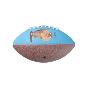 Cute Grappig big cheeks cartoon American Football