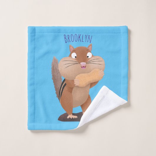 Cute Grappig big cheeks cartoon Bad Handdoek (Wasdoekje)