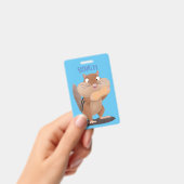 Cute Grappig big cheeks cartoon Badge (Handheld)