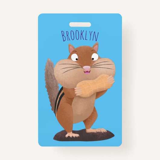 Cute Grappig big cheeks cartoon Badge (Voorkant)