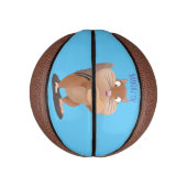 Cute Grappig big cheeks cartoon Basketbal (Verticaal)