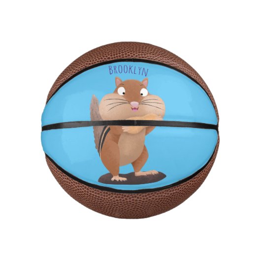 Cute Grappig big cheeks cartoon Basketbal (Voorkant)