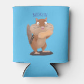 Cute Grappig big cheeks cartoon Blikjeskoeler (Voorkant)