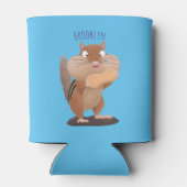 Cute Grappig big cheeks cartoon Blikjeskoeler (Achterkant)