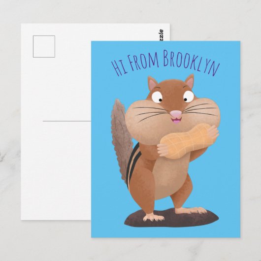 Cute Grappig big cheeks cartoon Briefkaart (Voorkant / Achterkant)