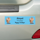 Cute Grappig big cheeks cartoon Bumpersticker (Op auto)