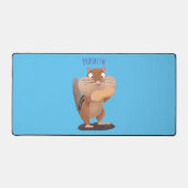 Cute Grappig big cheeks cartoon Bureaumat (Voorkant)