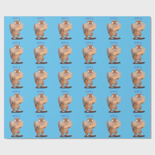 Cute Grappig big cheeks cartoon Cadeaupapier (Vlak)