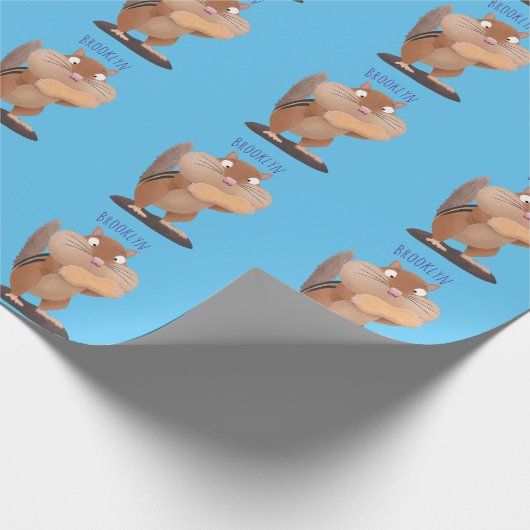 Cute Grappig big cheeks cartoon Cadeaupapier (Hoek)