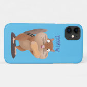 Cute Grappig big cheeks cartoon Case-Mate iPhone Case (Achterkant (horizontaal))