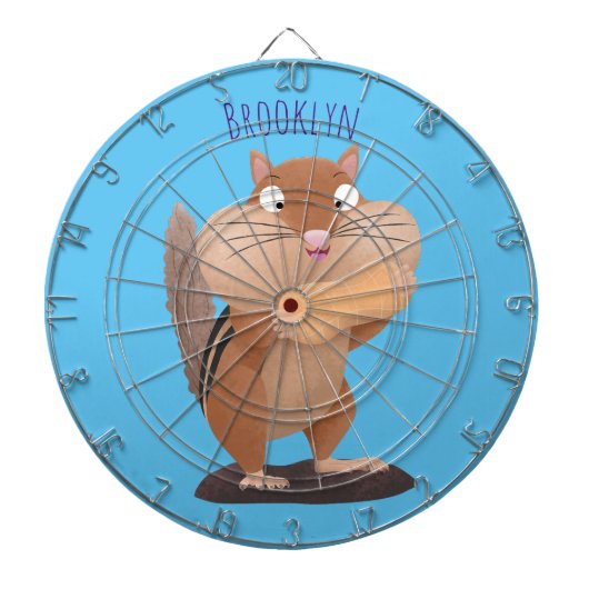 Cute Grappig big cheeks cartoon Dartbord (Voorkant)